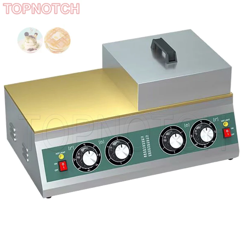 Electric Souffle Machine Commercial Dorayaki Cookie Maker Pure Copper Knob Display Snack Double Headed 2600W