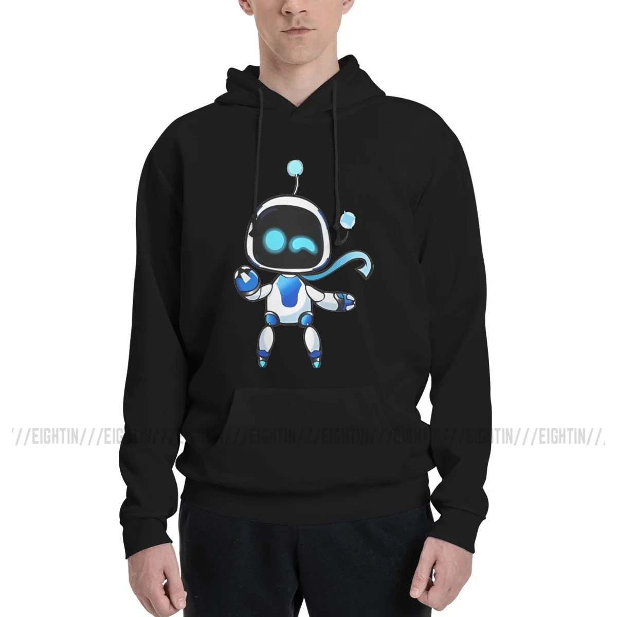 Novelty Hoodie Couple Thin Fleece Sweatshirt Men's Astrobots Wink 100% Cotton Sweatshirt Street Hoodie Shirt