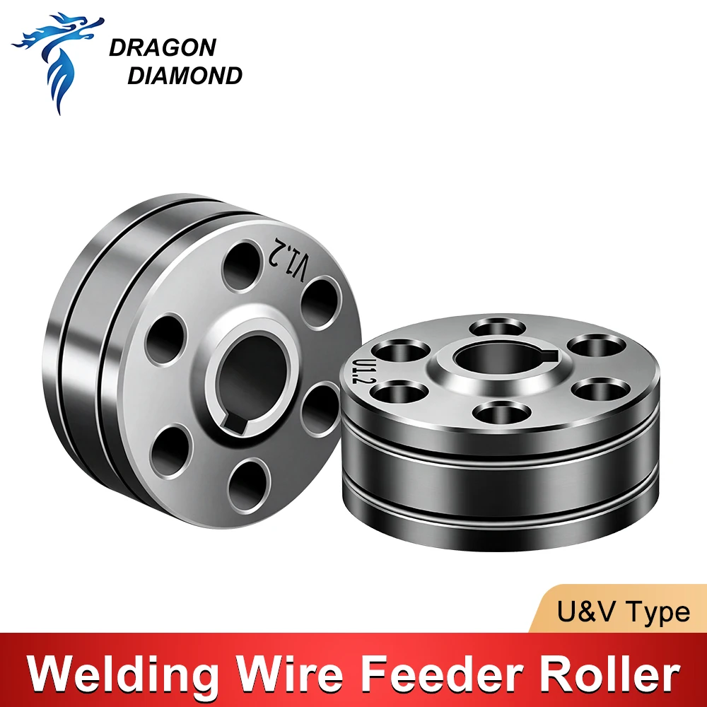 2pcs laser Welding Wire Feed Roller 0.8mm 1.0mm 2.0mm 37*10*18.5 Godet Wheel Knurled V U Groove Wire Feed Wire Feeding Machine