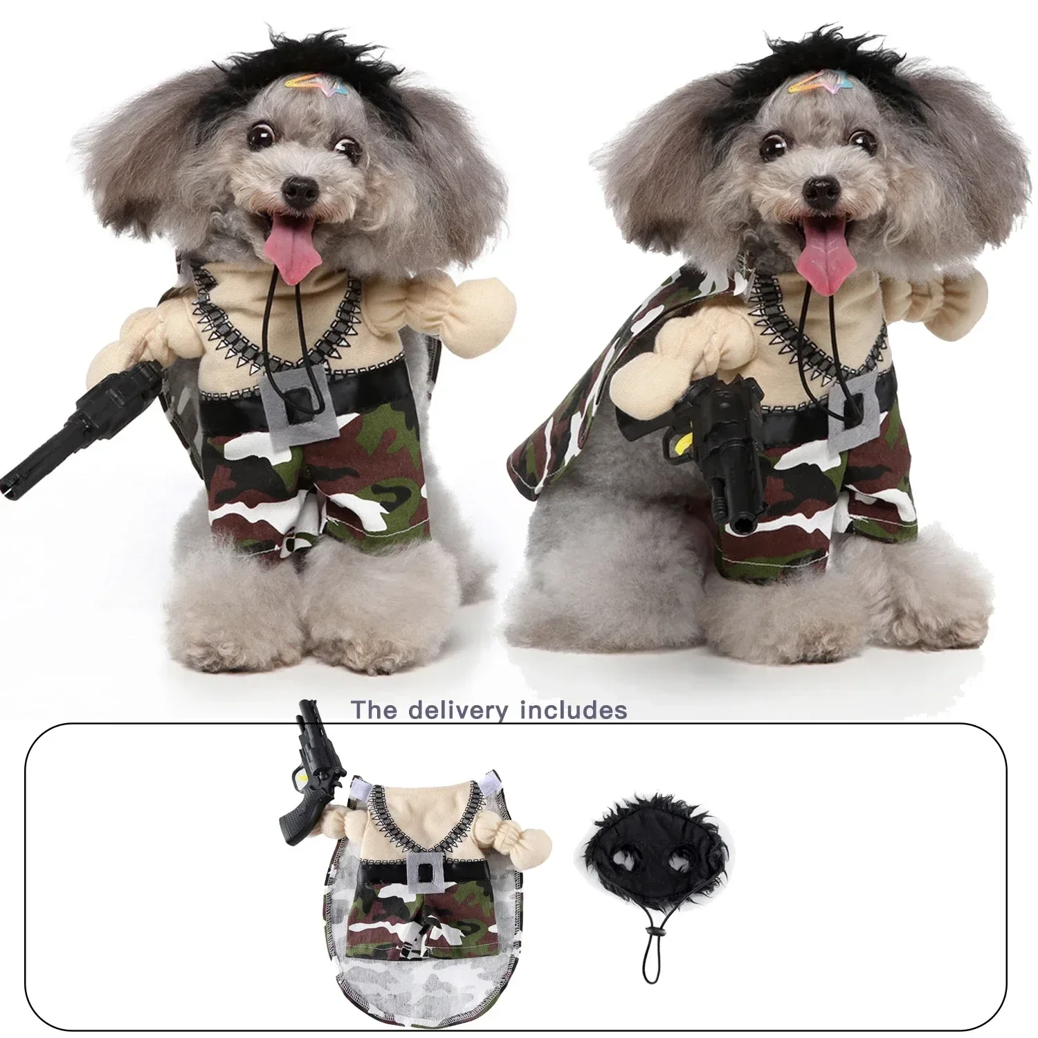 

Funny Pet Dogs Cosplay Costumes Set Halloween Cat Clothes Christmas Dog Costume Comical Outfits for Pet Cat Puppy Party Clothing