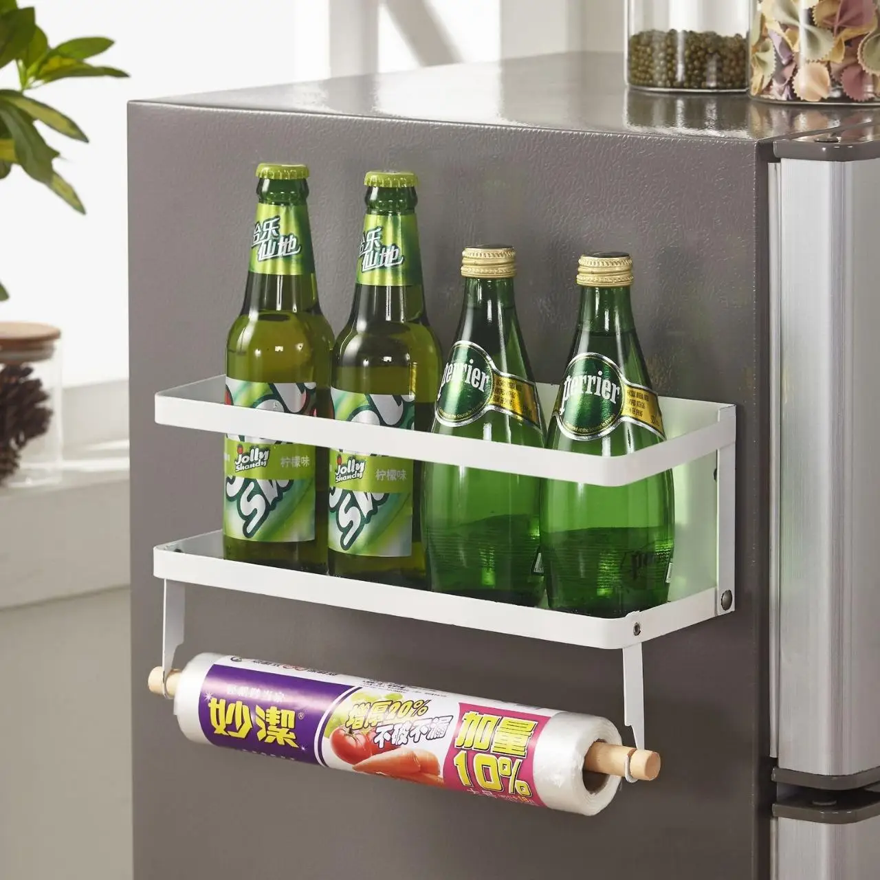 Etagere-de-rangement-laterale-pour-refrigerateur-de-cuisine-simple-niveau-empilable-en-fer-sans-installation-requise-organisation-domestique