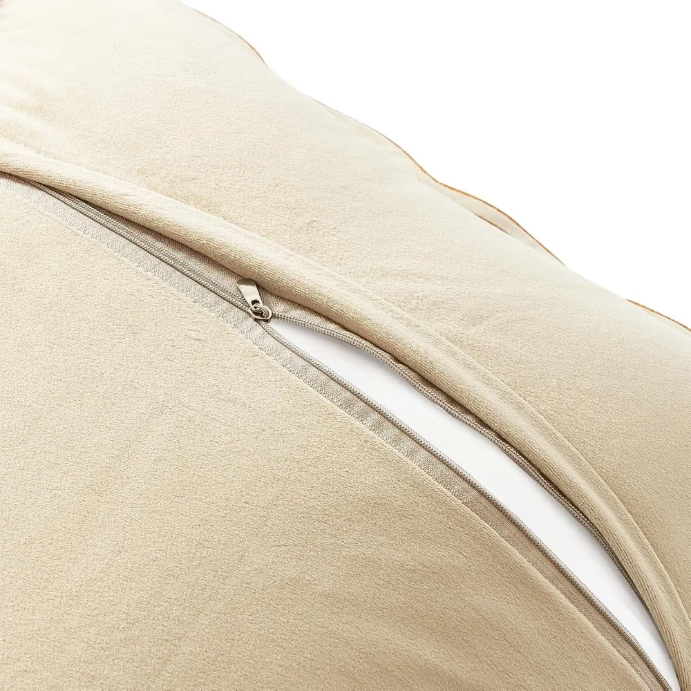 أغطية وسائد مزخرفة من MONDAY MOOSE، مجموعة من تصميمين حافة مموجة مخملية ناعمة، مزيج ومطابقة لـ H #5