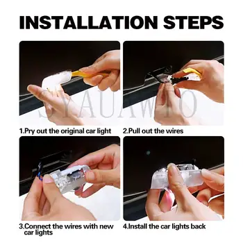 適用於豐田卡羅拉 E150 E210 普拉多 漢蘭達 凱美瑞 XV40 XV50 XV70 的 LED 車門迎賓鬼影燈內裝配件 8 最佳銷售 豐田卡羅拉 E210 兩廂車 - №3