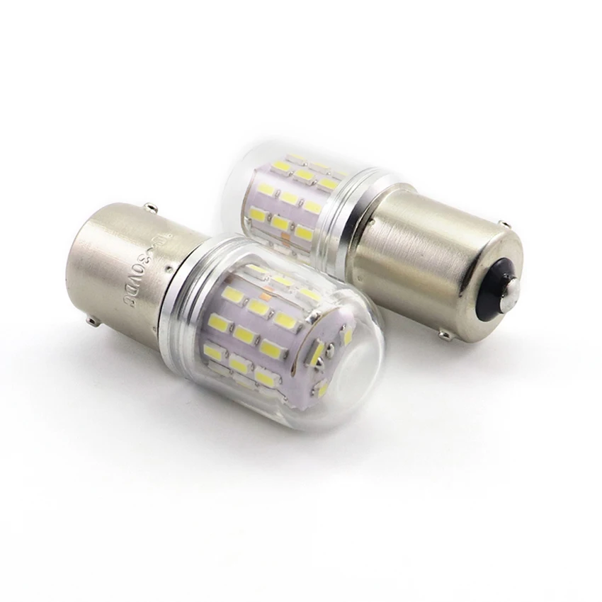 2PCS LED Canbus G18 1156 BA15S Car Brake Lights Turn Signal R5W R10W 12-24V Automotive Boat Lamp