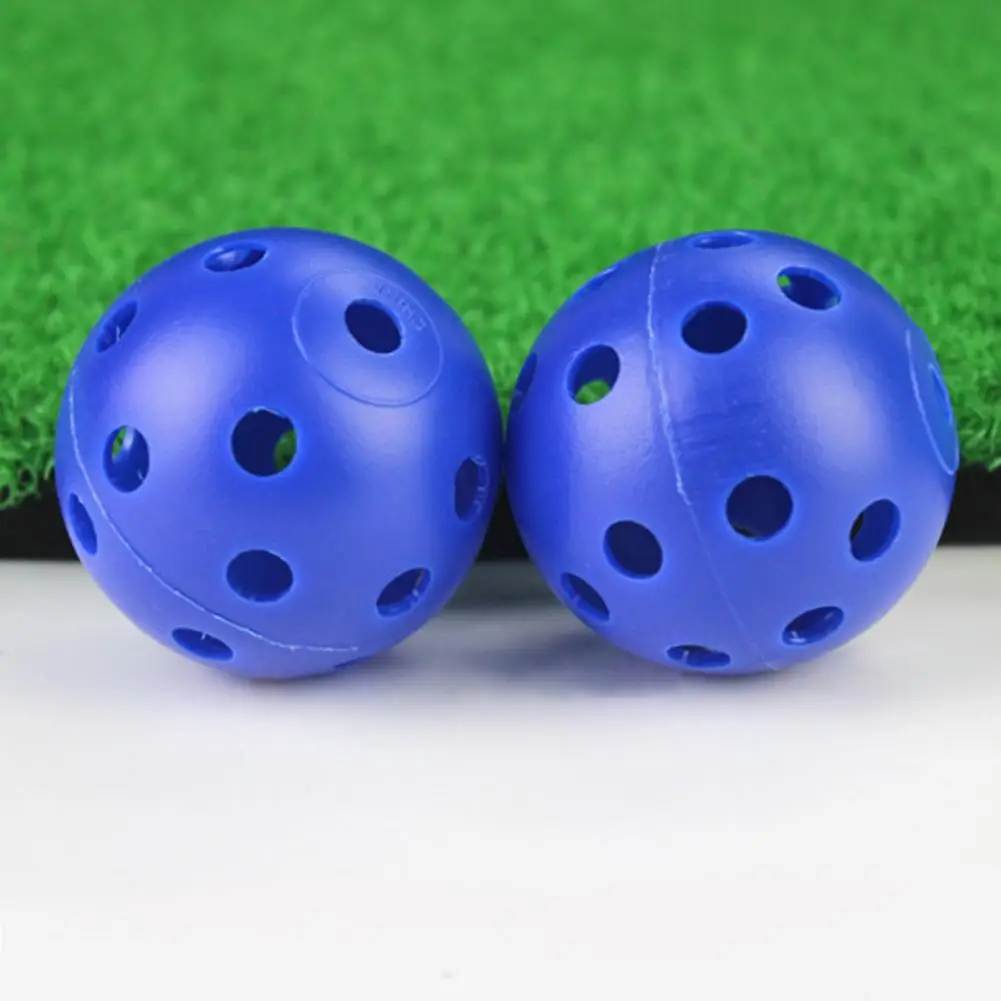 Simple Golf Practice Balls Solid Color Elastic Durable Perforated Have Hole Golf Training Aids  Golf Balls Reusable