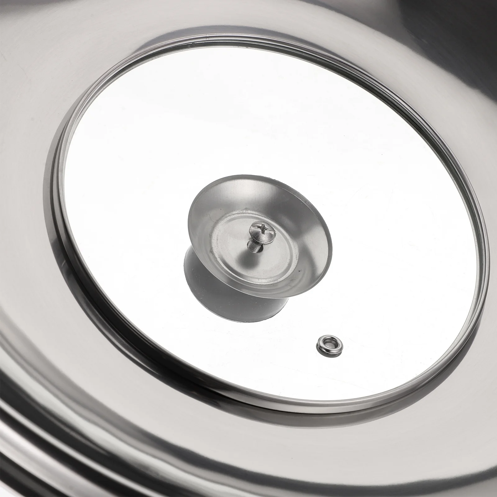 

38cm Stainless Steel Pot Lid Thickened Anti Spillover Cover Cooking Tool Kitchen Gadget Heat Resistant