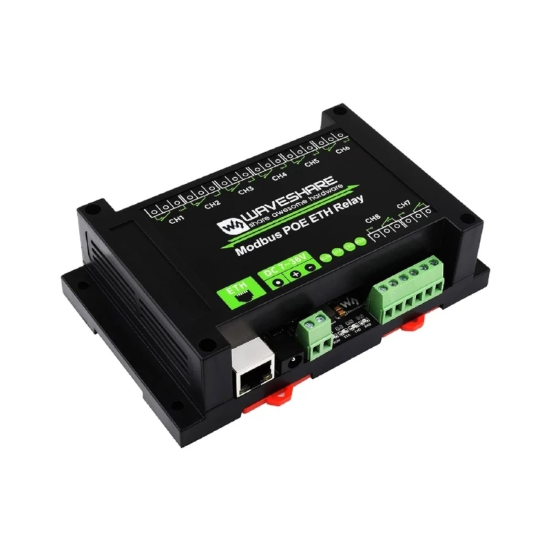 

Industrial Grade 8Ch Ethernet Relays Module Ethernet PoE Port Communication Modbus PoE Power Supply Module