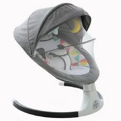 Newborn Cradle elektryczny bujany fotelik dla dzieci pilot huśtawka dla dzieci Bouncer Baby Rocker krzesło obrotowe z muzyką Bluetooth