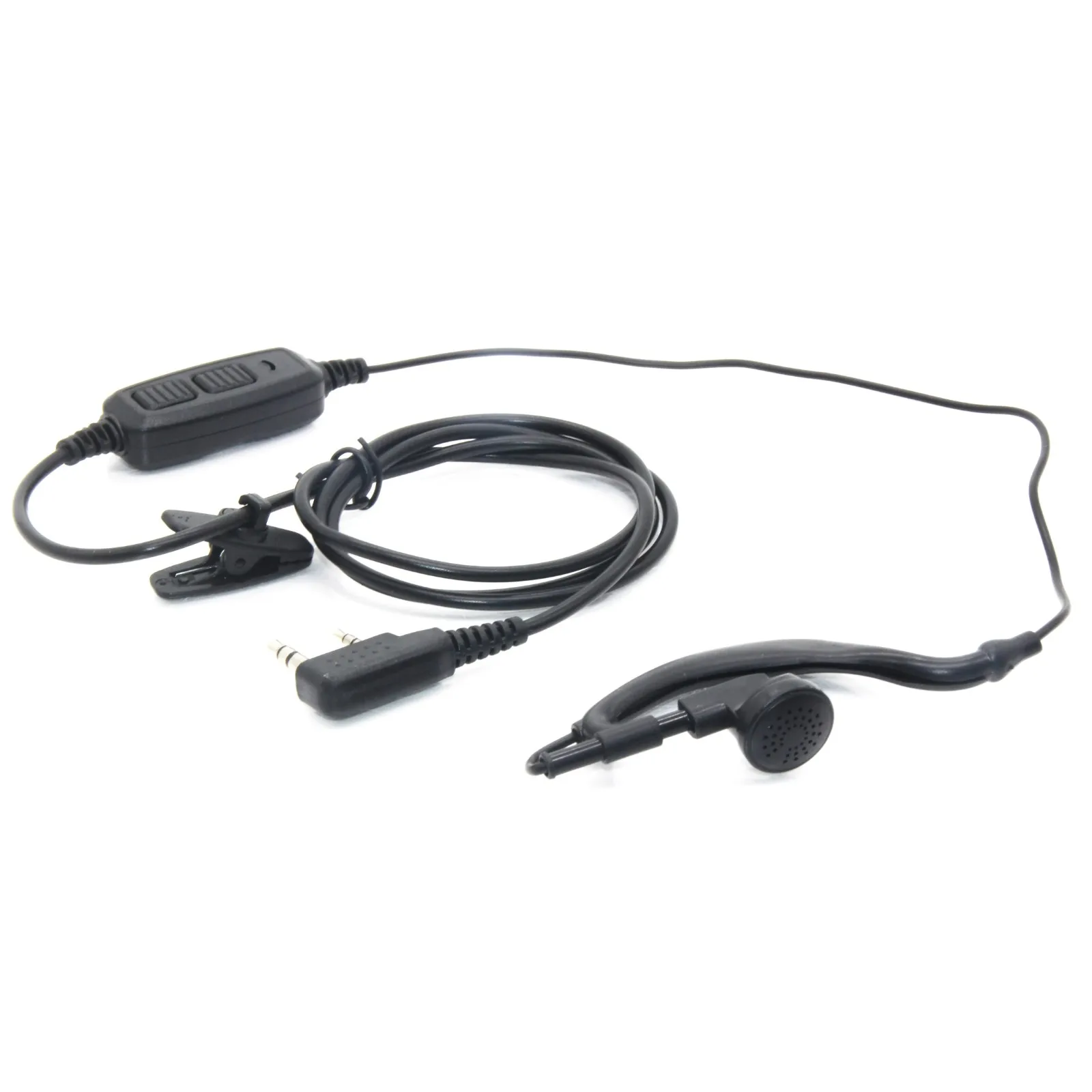 2 Pin Dual PTT Earpiece Headset Mic for BAOFENG UV-82 UV-8D Walkie Talkies