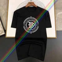 Fashion Paris Print Men's Summer Basic Vintage Casual Pure Cotton Oversized T-shirt Streetwear  Casual Fashion Style Clothing
