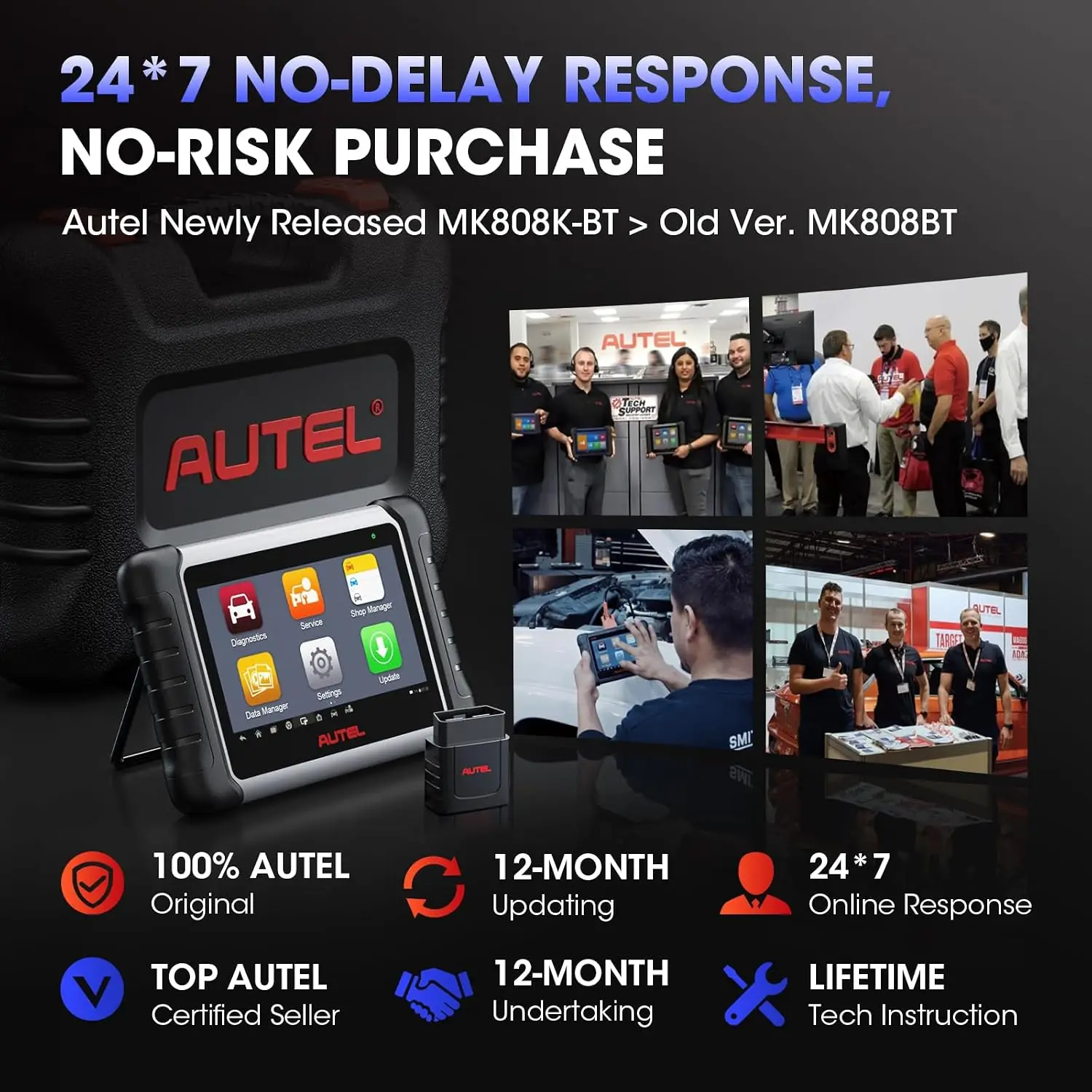 Autel Car Diagnostic Tools Automotive OBD2 Scanner Code Reader All System Diagnosis Autoscanner OBD Test Free Shipping