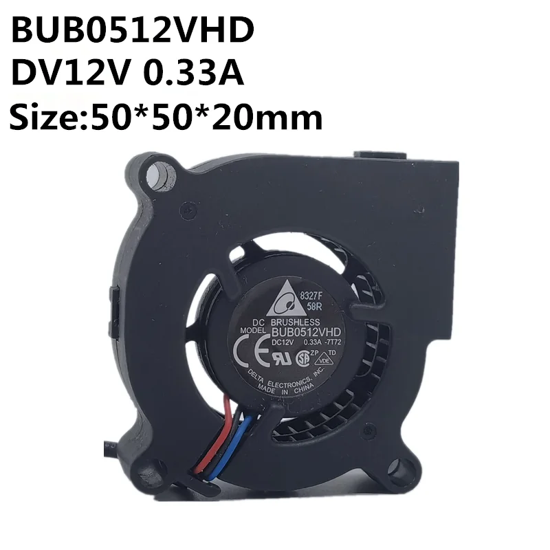 

New original BUB0512VHD 12V 0.33A 5CM 50*20mm 2-wire 3-wire centrifugal turbo blower projector fan