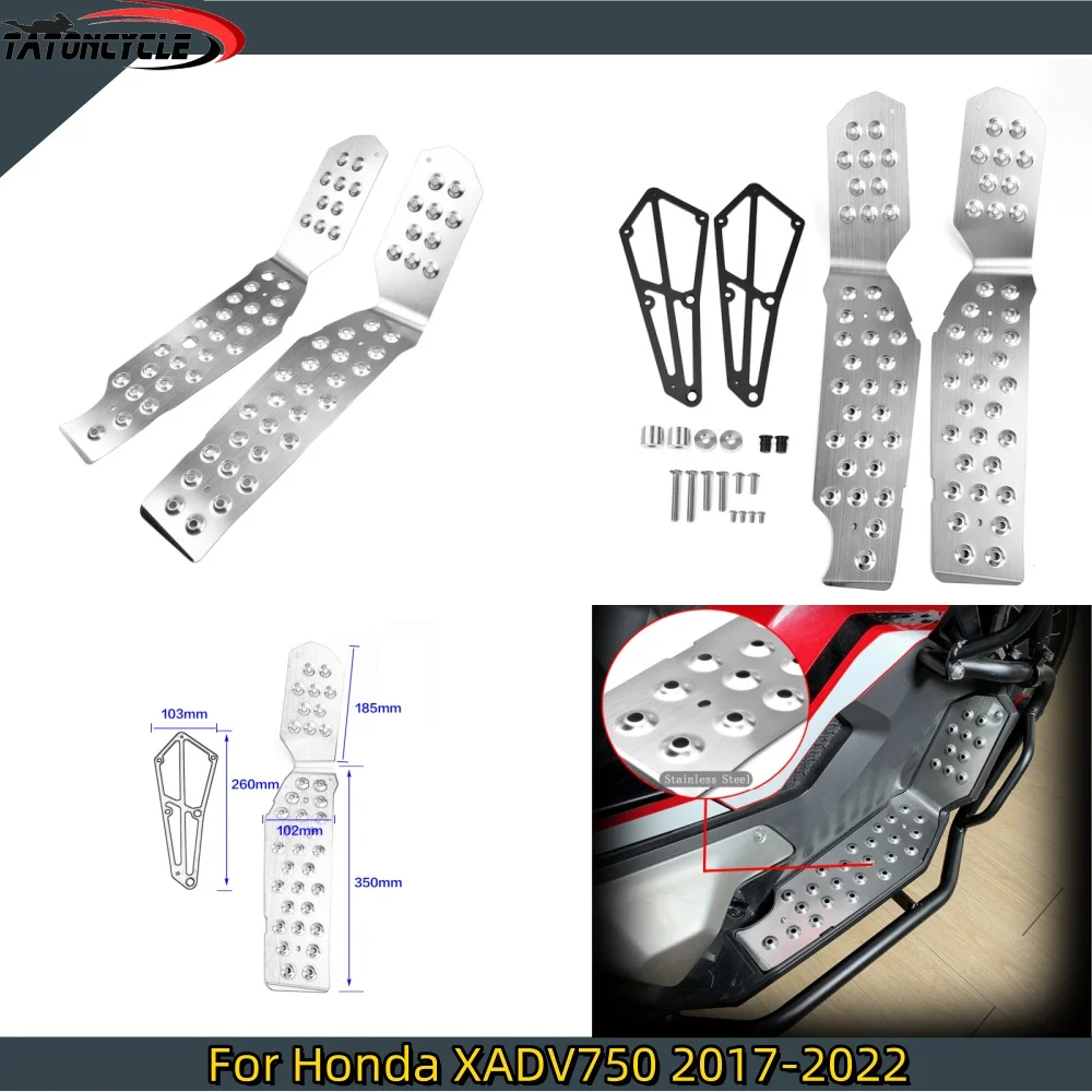 For HONDA X-ADV 750 FootBoard Motorcycle Stainless Steel Board Pedals Pad Cover Protecter XADV750 X-ADV750 Accessories 2017-2021