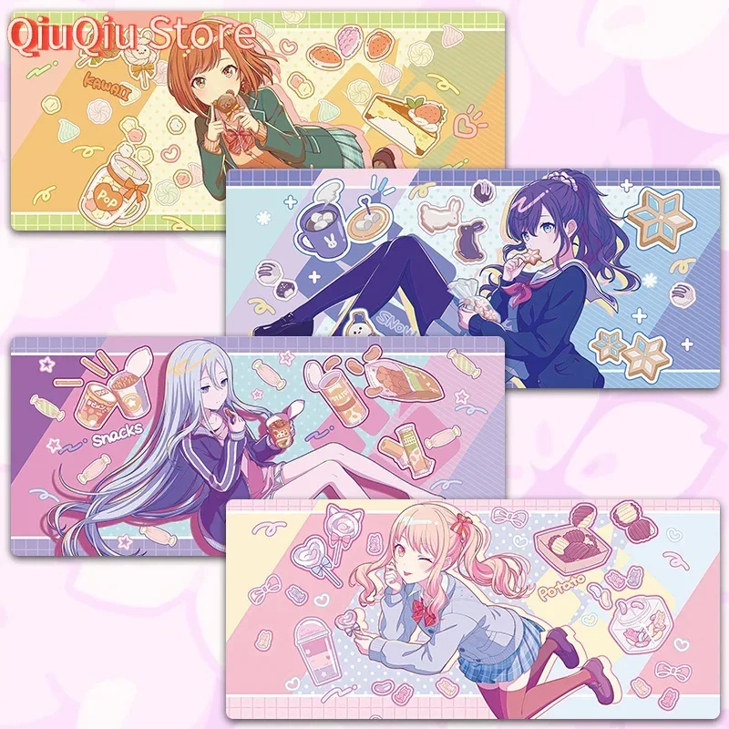 

25-ji Nightcord de Kanade Mafuyu Ena Mizuki Mouse pad Table Mat Gaming XXL Anime Mousepad Keyboard Carpet Desktop Mat