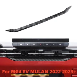 Carbon Fiber Car Central Console AC Outlet Strip for MG 4 MG4 EV 2022 2023 2024 Mulan Air Conditioning Vent  Panel Cover Trim