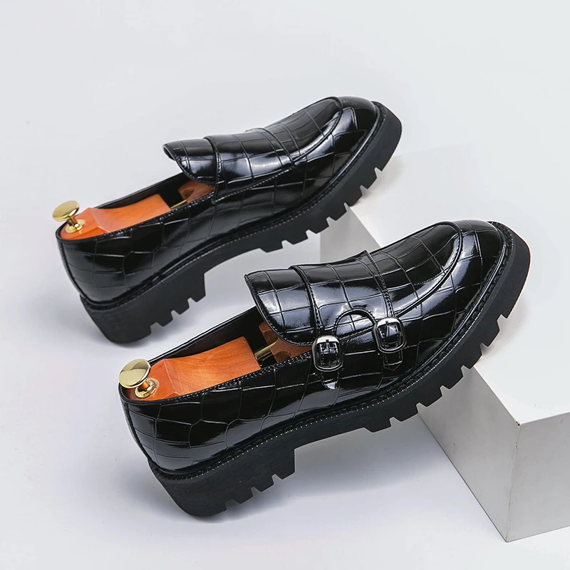Mocasines para hombre, zapatos de vestir de cuero de marca de lujo, zapatos informales formales sólidos sin cordones transpirables, zapatos de diseñador hechos a mano para hombre, mocasines