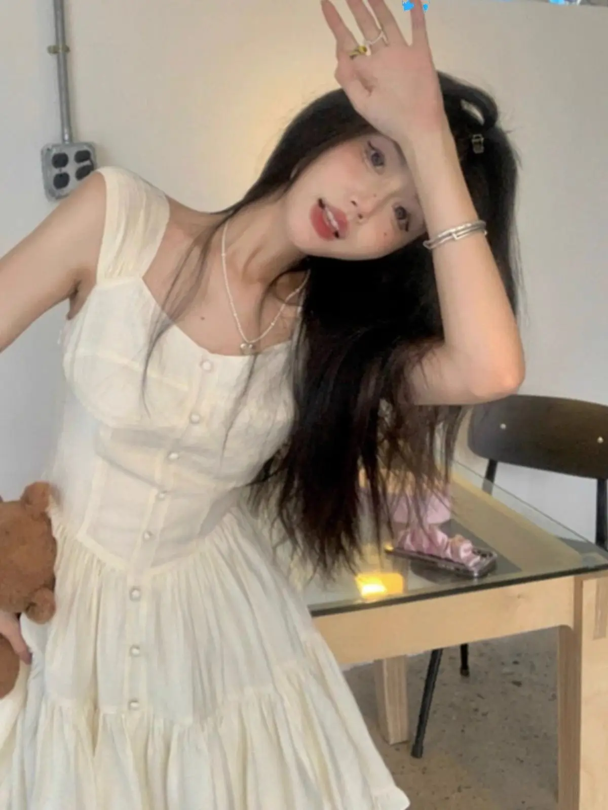 Dresses Sleeveless Womens Wedding Civil Spring Chiffon Dots Polka Dot Circle Graphic Printed Printing Neon Colorful Ditsy Simple