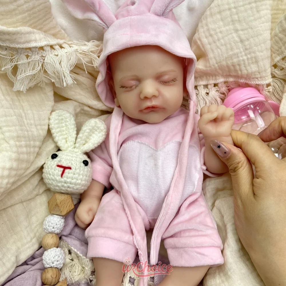 12inch 30cm Soft Silicone Reborn Doll Realistic Exquisite Texture Details Washable Doll for Film Production and Christmas Gift