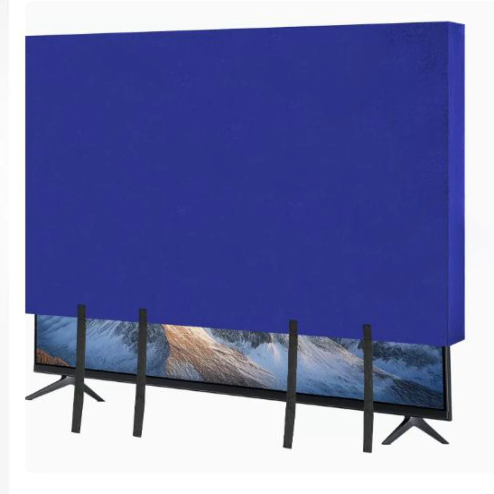 TV Screen Cover for Large Format Displays Felt Dustproof Construction with Bottom Straps for Moving and Storage Solutions