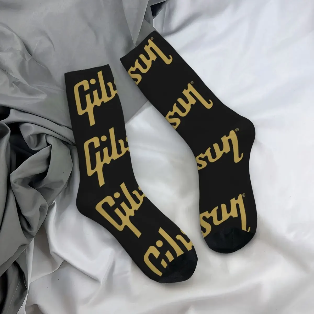 

Носки All Seasons Crew Stockings Gibson Les Paul, забавные длинные носки для мужчин и женщин, подарки на День святого Валентина