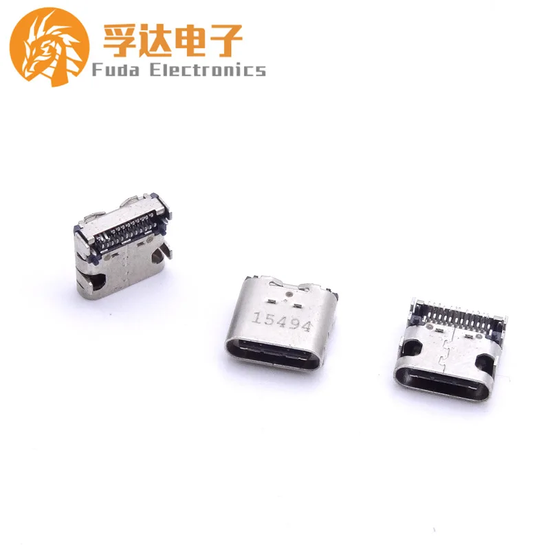 

For TYPE-C 24P female seat 90-degree four-pin insert board on the female seat board + double-row pin patch, one-type elastic