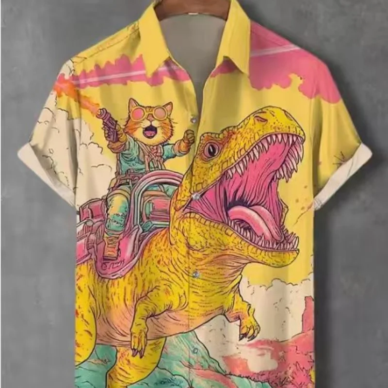 

Гавайские рубашки с коротким рукавом для мужчин, летние, в стиле аниме, с графическим принтом, мультяшным цветочным узором, оверсайз, оригинальные, в стиле Харадзюку, люксовые, готические, новые.
