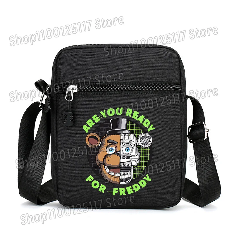 Fnafs حقيبة كتف الكبار أنيمي ساحة قماش حقائب كروسبودي خمس ليال فريدي كول الرياضة في الهواء الطلق الحقيبة الأولاد الهدايا المحمولة #5