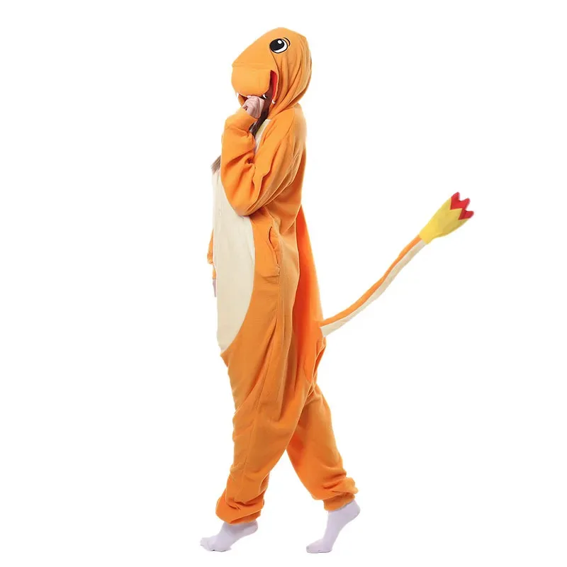 2025 nuevas mujeres Kigurumi Charmander Cosplay disfraz Anime Onesies para adultos pijamas ropa de casa mono Halloween Navidad ☆ wrl ☆