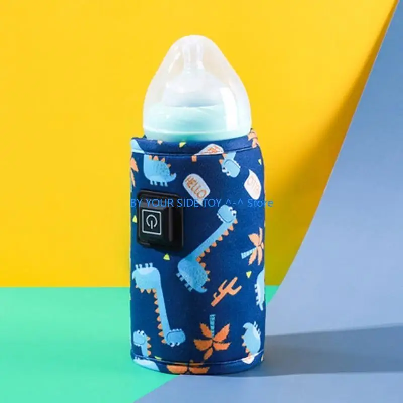 Infant Feeding Bottle Heated Cover Breast Milk Heater Outdoor Travel Warm Bag U6XE