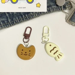 Lovely Cartoon Little Cat Keychain Cute Creative Fish Keyring Bag Pendant Backpack Hanging Decoration Couple Gifts