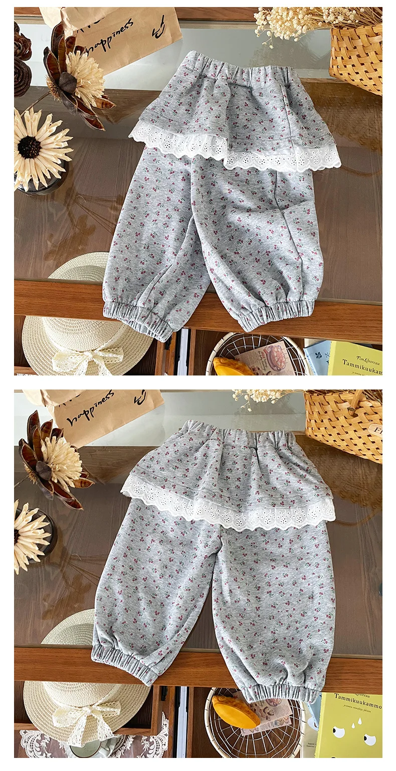 Girls' Pants 2025 Autumn New Cute Leggings Fashion Little Girl Casual Trousers Baby Infant Casual Loose Comfortable