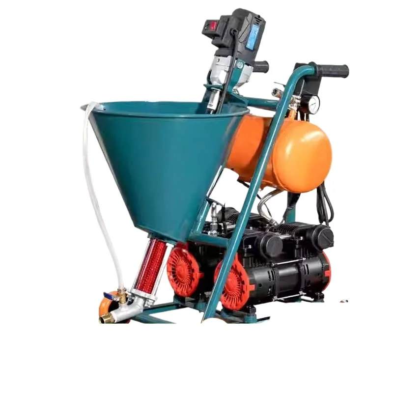 Multifunctional electric cement slurry putty powder JS waterproof and fireproof real stone paint spraying machine