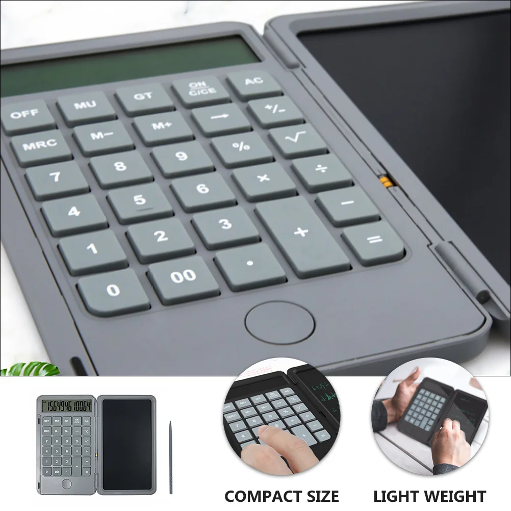 

Rechargeable Calculator Foldable Design With Writing Board Type-C Charging Compact Lightweight Silicon Keyboard