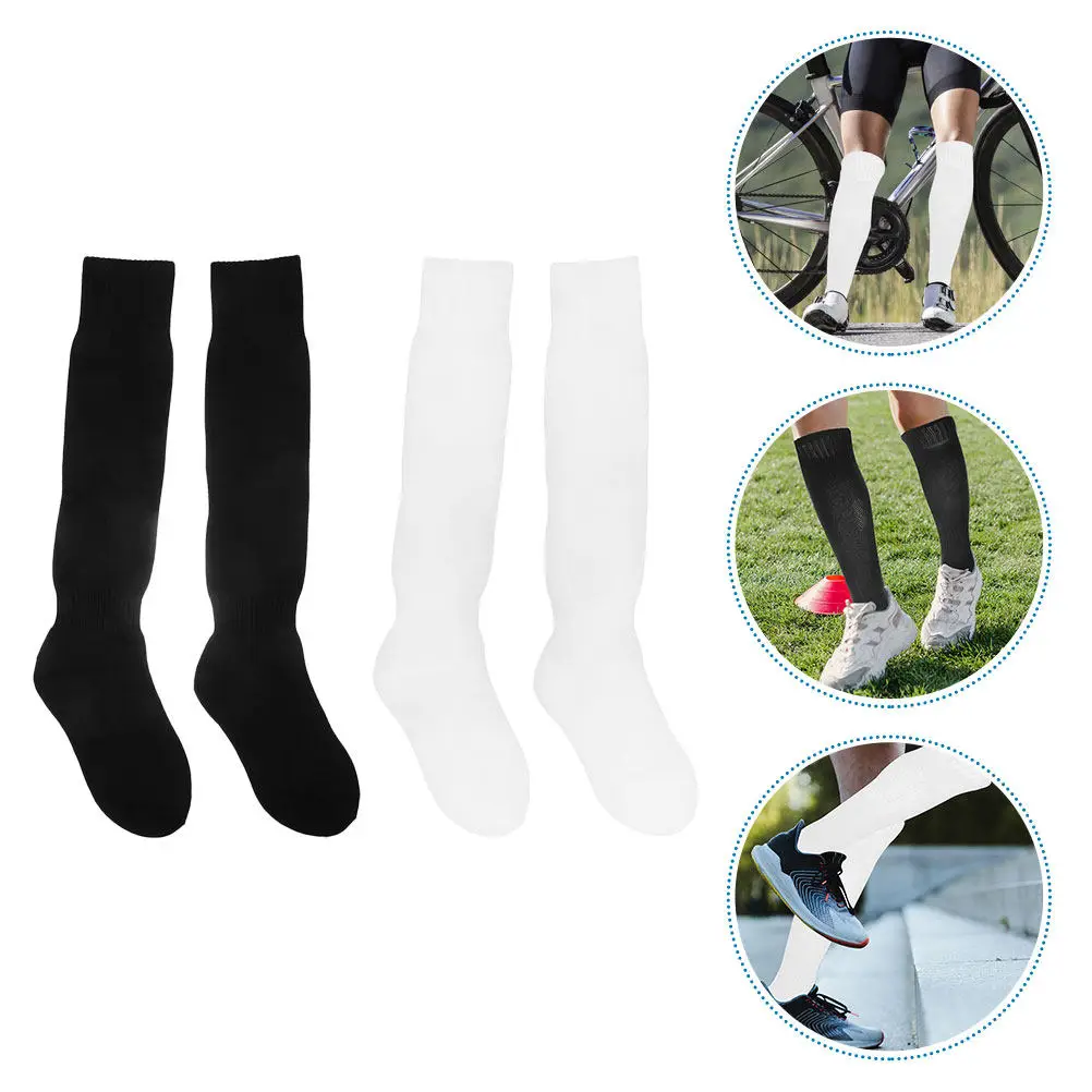 

2Pairs Kids Soccer Socks Sport Compression Calf Stockings Moisture Wicking Football Socks for Youth Boys Girls Athletic Running