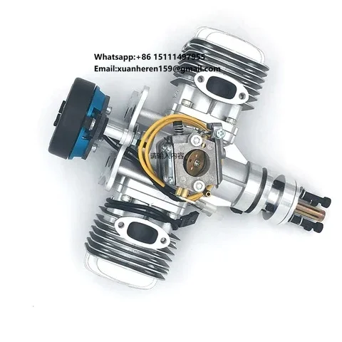 Hot Sales DLE 60CC TWIN UAV ENGINE WITH 14V180W POWER GENERATOR SYSTEM