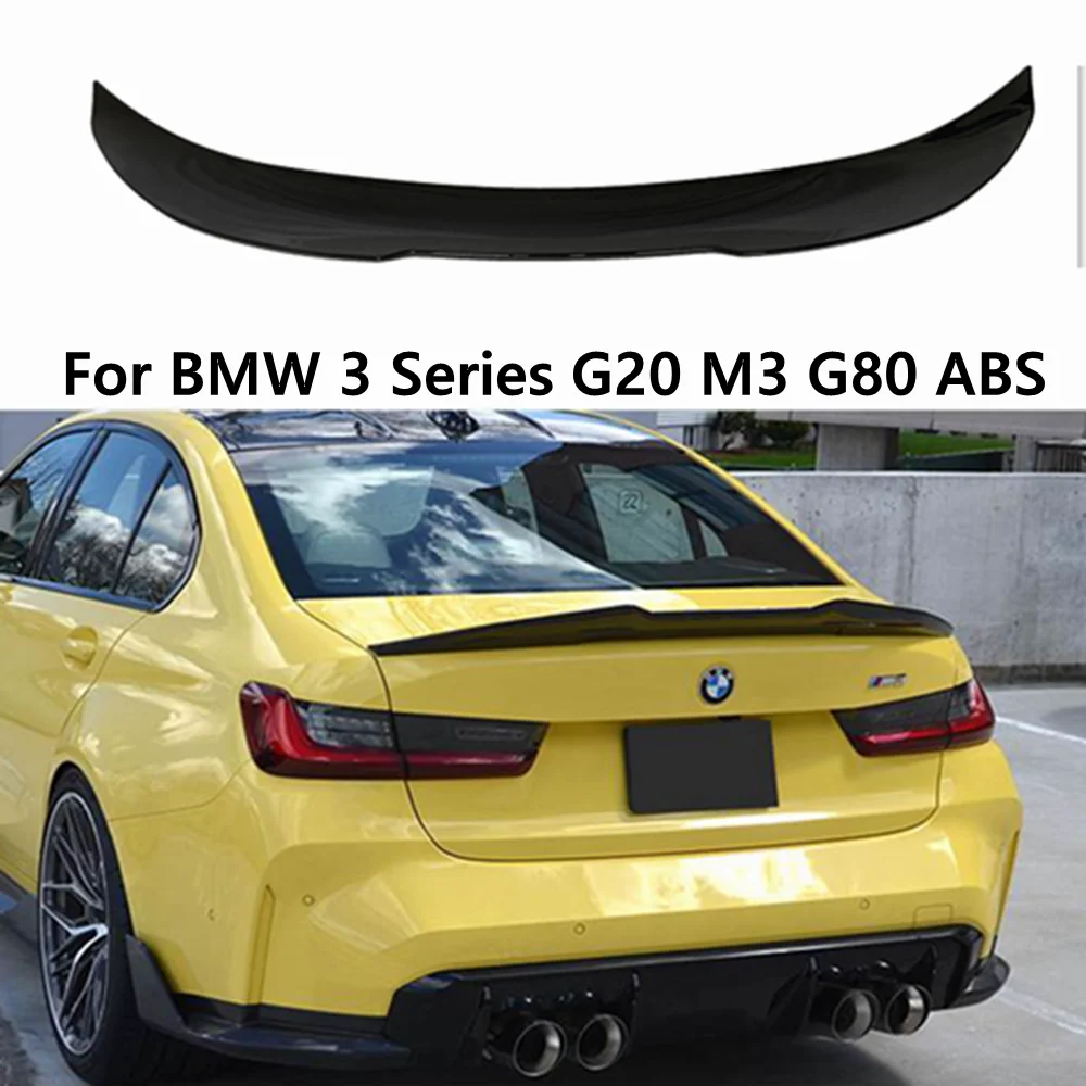 

For BMW 3 Series G20 G28&M3 G80 M3/M4/PSM/AC/MP Style ABS Glossy black Rear Spoiler Trunk wing 2018-2023