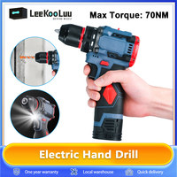 Leekooluu 16.8V Cordless Electric Screwdriver Drill Brushless Rechargeable Multifunction Screw Driver Impact Drill