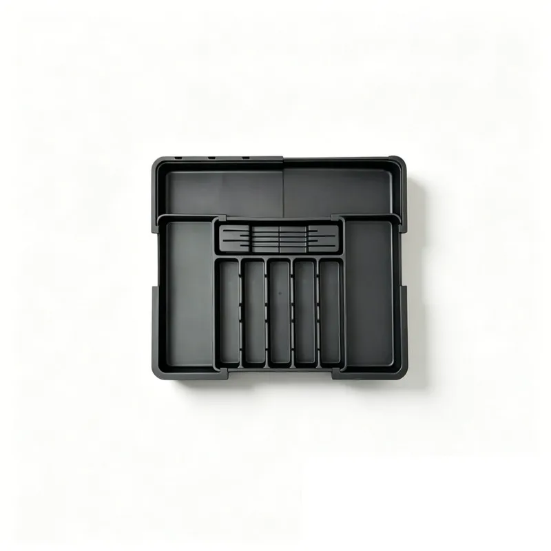 

AB46-Cutlery Organizer With Expandable Design-Kitchen Storage Box Featuring Interior Dividers