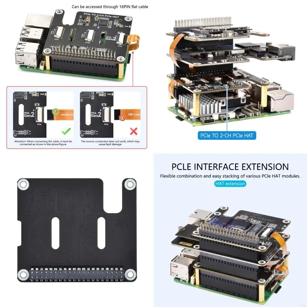 

C90F PCIe Multiple Adapter Double Connector 2CH PCIe Adapter Board Replacement For Simultaneous Expansion