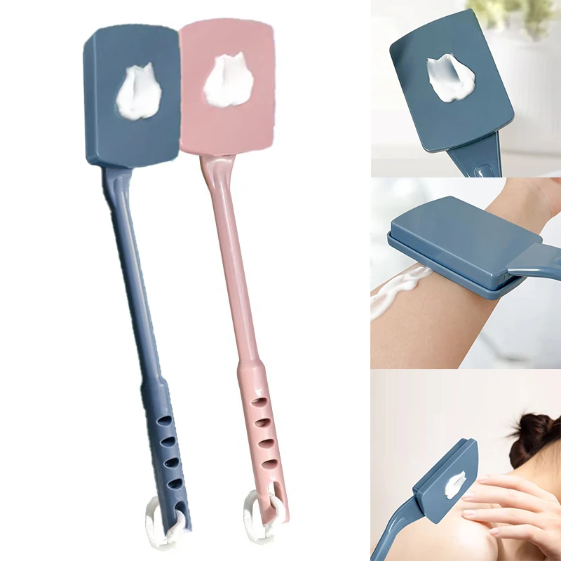 

【Щетка-аппликатор для лосьона и геля для душа с мягкой подушечкой и длинной ручкой для самостоятельного нанесения крема, солнцезащитного крема на спину и стопы】