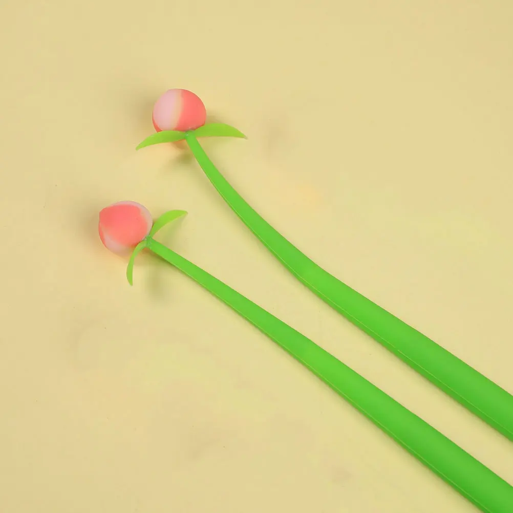 

2pcs 2 Peach Christmas Pens Set Smooth Writing Cute Stationery Business Office Gel Unique Reward Cute Pen Pens Design Versatile