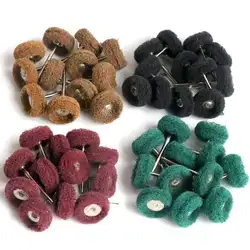 1set Mini Drill Abrasive Brush Nylon Buffing Polishing Wheel Dremel Rotary Hand Tool Accessories Set Rust Remover