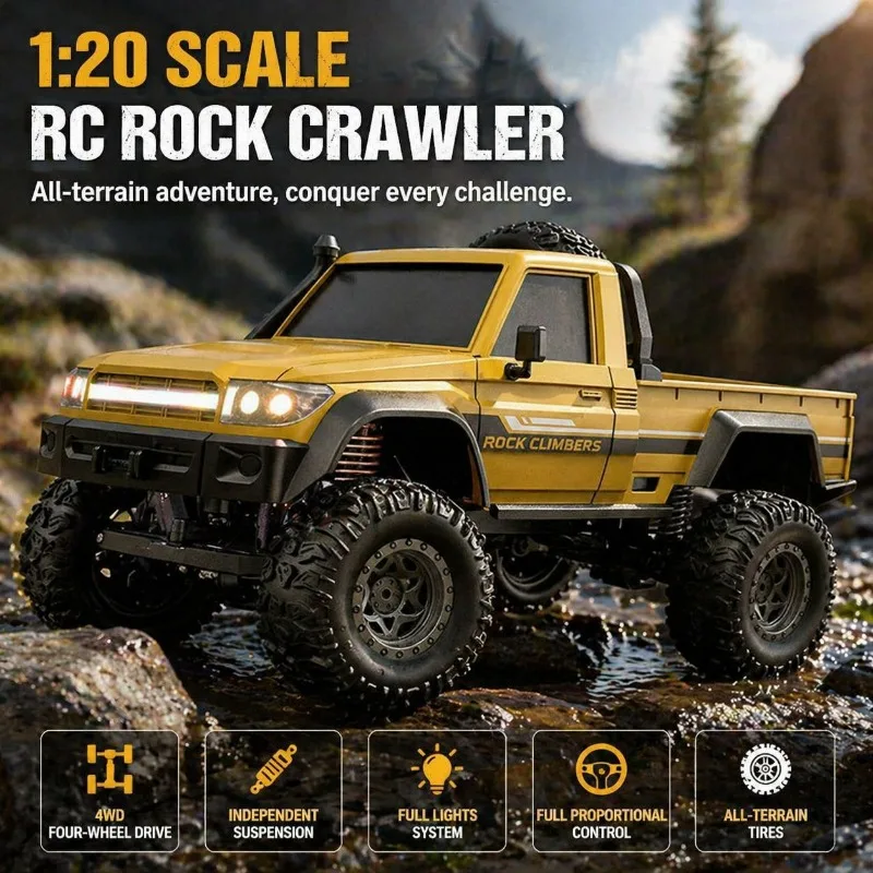 Cool Stuff Toy Car Funny Gift-1:20 High Speed 4WD Rc Truck,Remote Control Car,Climb Off-road Rc Cars,Monster Truck,Toys for Boys