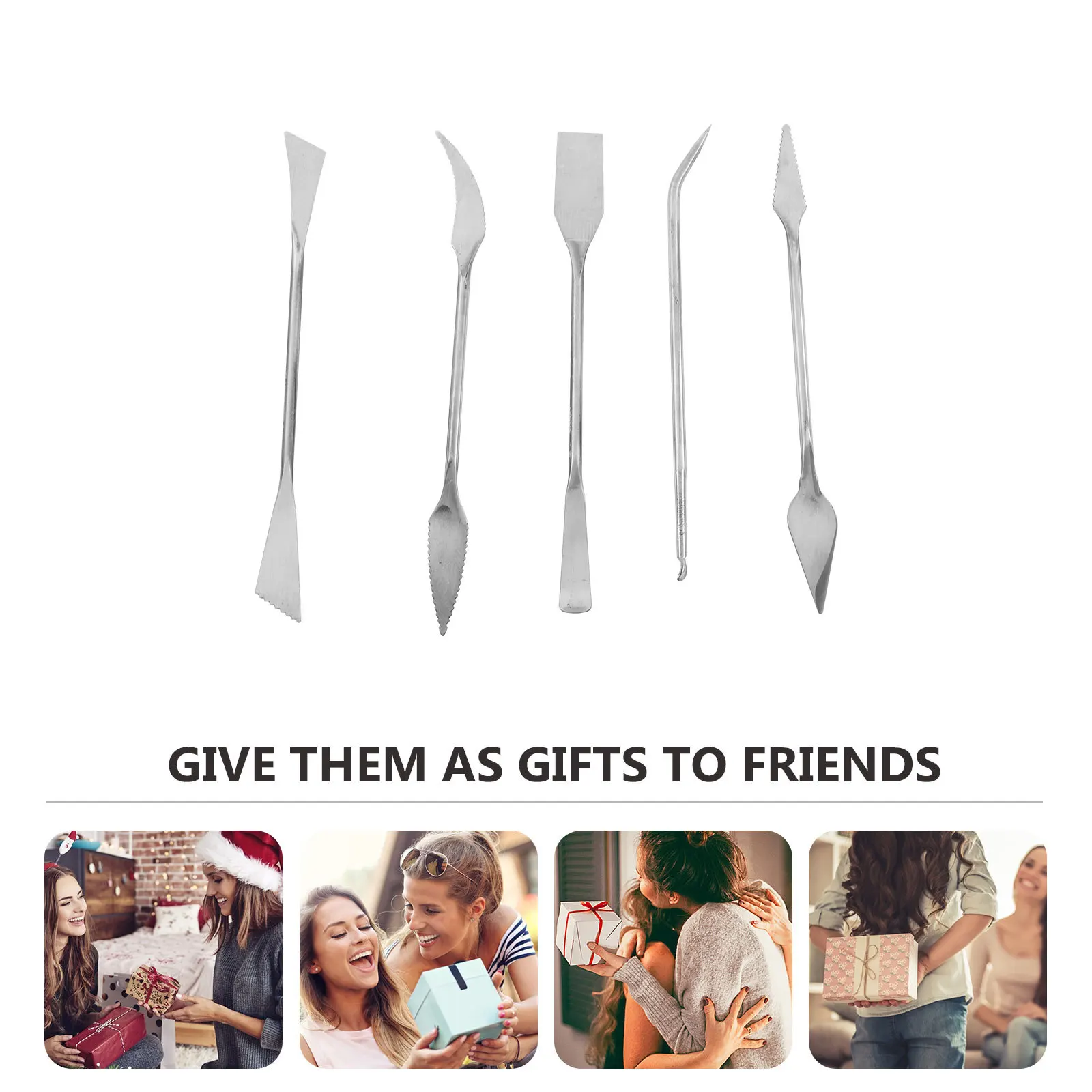 

5Pcs Stainless Sculpting Tools Set Lightweight Easy to Use Carving Tools for Clay Modeling and Sculpture