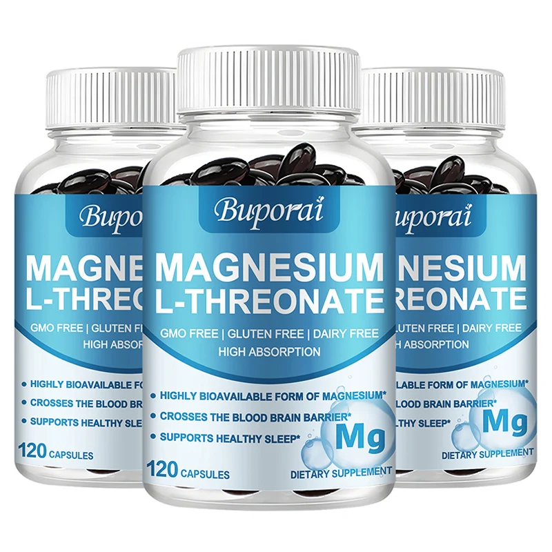 Magnesium L Threonate - Focus and Memory Enhancer, Supports Nerve Function, Muscle Strength, Bone and Joint Health