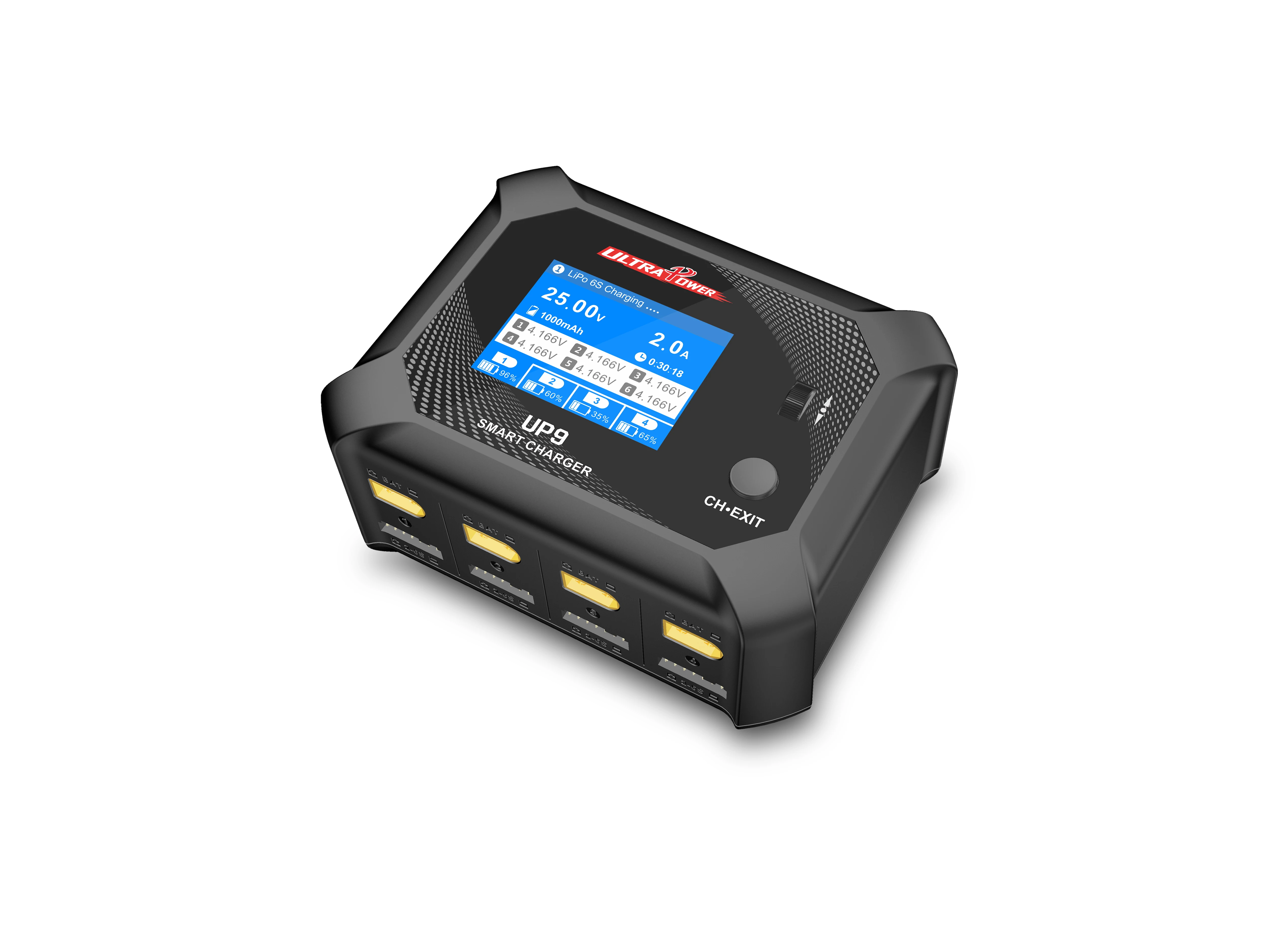 UltraPower UP9 AC 100W DC 200W Four Channel Smart Battery Balance Charger Discharger LCD for Lipo LiHV Lilon LiFe NiMH RC Model