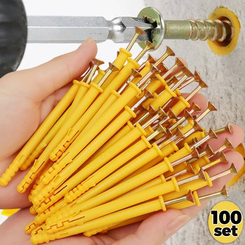 

Heavy Duty Expansion Screw Self Tapping Screw Drilling Plug Plastic Expansion Tube Phillips Head Screw Bolt Pipe Column Fastener