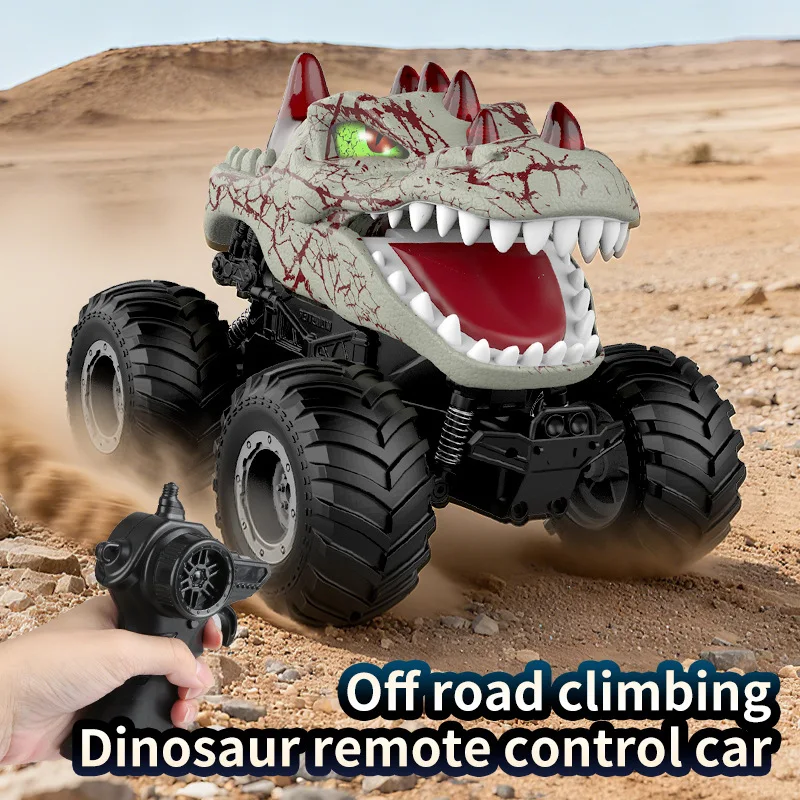 Cool Stuff Toy Car Regalo divertente: modello di auto telecomandata con dinosauro Kawaii, auto da arrampicata fuoristrada Rc, camion dei mostri, giocattoli per bambini
