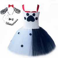 Multiple Styles Dalmatian Costume Birthday Party Tulle Tutu Dress Halloween Animal Spotted Dog Puppy Dress Up Clothes
