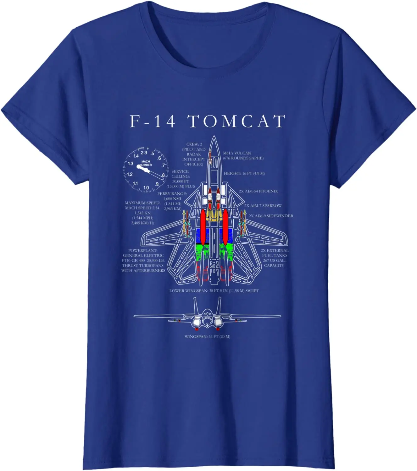 F-14 Fighter Tomcat Specs Men T-Shirt Short Sleeve Casual 100% Cotton O-Neck Summer TShirt Size S-3XL